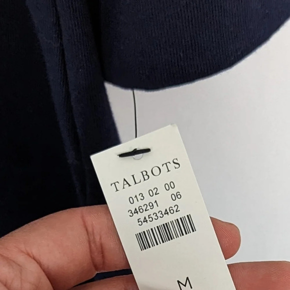 New TALBOTS sz. M Cotton Postage Stamp Novelty Tee Travel Comfy Casual Top Shirt - Picture 6 of 8